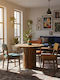 Avenia Rund Tisch Speisesaal aus Massivholz 90x90x76cm