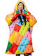 Bee. Unusual. Play Me Κουβέρτα Fleece με Μανίκια 100x180εκ. Πολύχρωμη