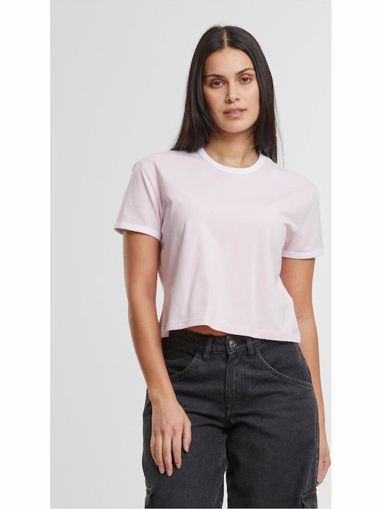Urban Classics Дамска Тениска Blushed Rose Бяла