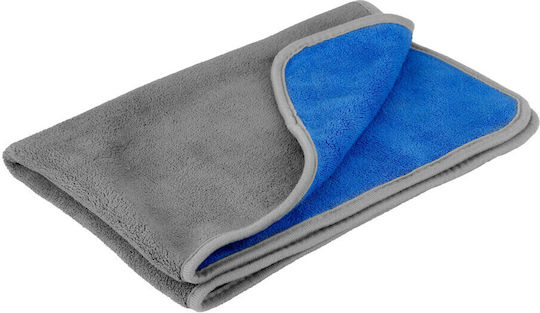 Premium Qualität Doppeltes Mikrofaser-Auto-Tuch 50x70 Cm Grau Blau