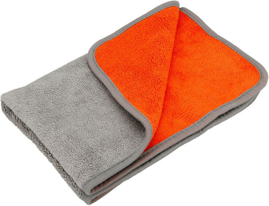 Premium Quality Double-sided Microfiber Cloth 40x60 Cm Grey Orange