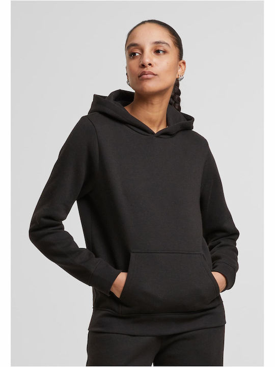 Urban Classics Lang Damen Sweatshirt Kapuzen Black