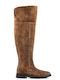 Leather Riding Boots Gray