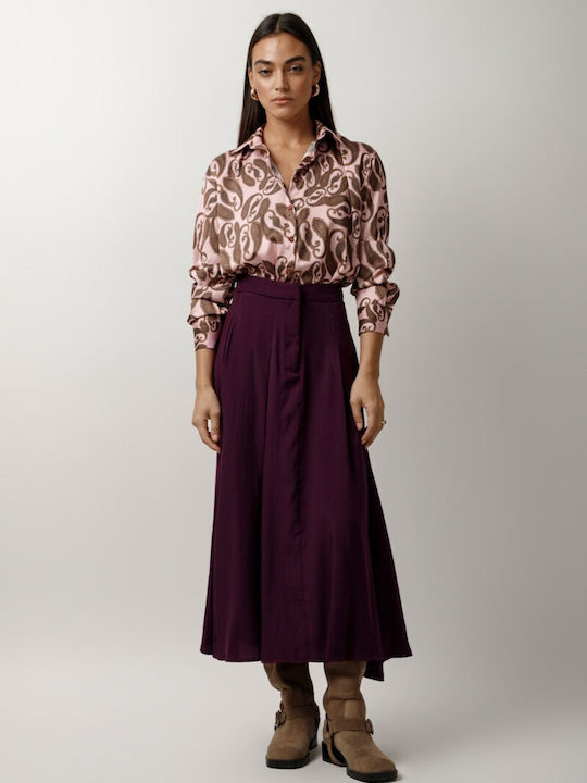 Helmi Midi Skirt Burgundy