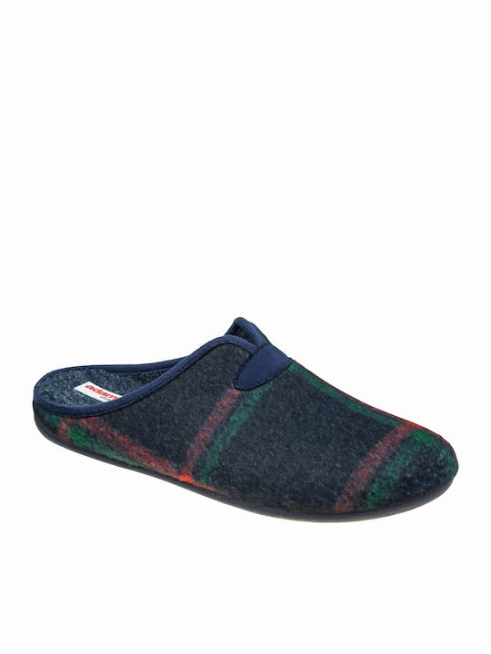 Men's Printed Slippers Blue