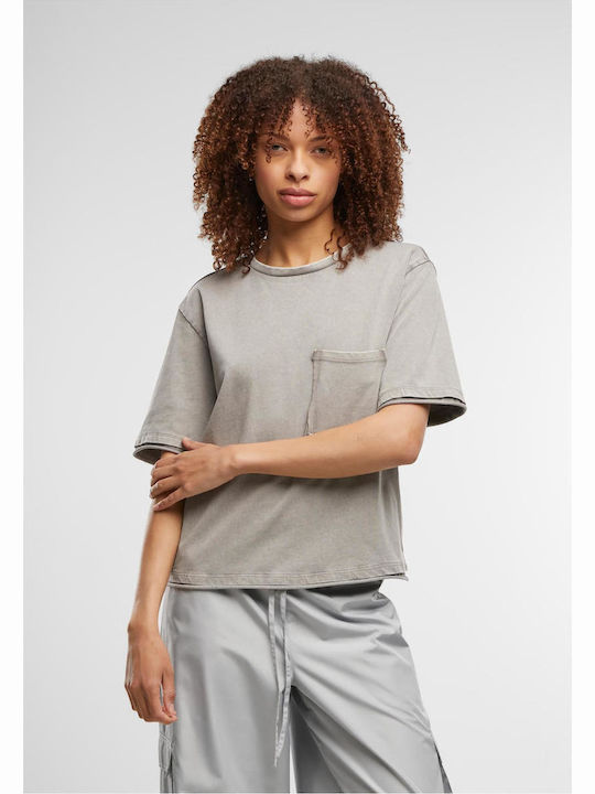 Damen Bluse Baumwolle Steel Grau