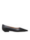Leder Damen Ballerinas Schwarze