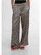 Dama Tesatura Pantaloni Leopard Maro