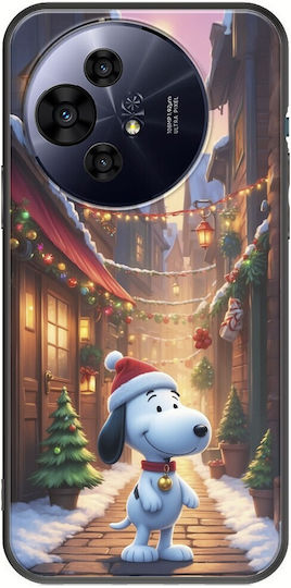 Xmas Cartoons Snoopy TCL 50 Pro Nxtpaper 5G Black TPU Black Silicone