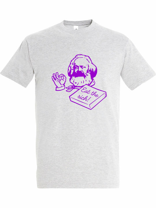 Unisex T-shirt Eat Rich Karl Marx Ash