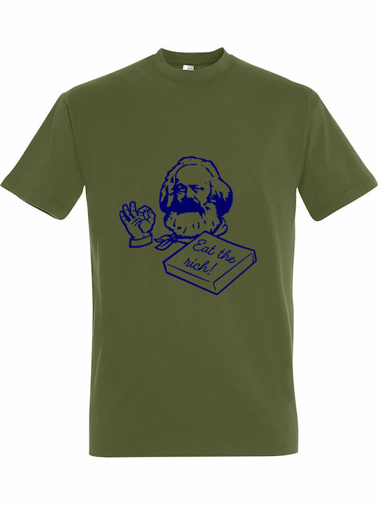 Unisex T-shirt Eat Rich Karl Marx Light Army