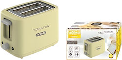 Hoomei Φρυγανιέρα 2 Θέσεων 750W Κίτρινη