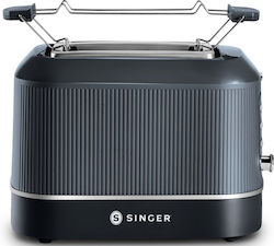 Singer Tiffanys Φρυγανιέρα 2 Θέσεων 850W Blue Grey