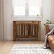 vidaXL Brown Particleboard Radiator Cover 112x19x81.5cm
