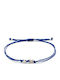 Bracelet Lucky Charm 26 Cross Macrame Blue