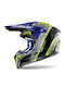 Airoh Aviator 3 Hima Blue Gloss Motorcycle Helmet Motocross ECE 22.05 1290gr