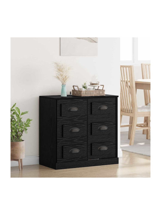 Sideboard Wooden with Drawers Black Beech 70x35...