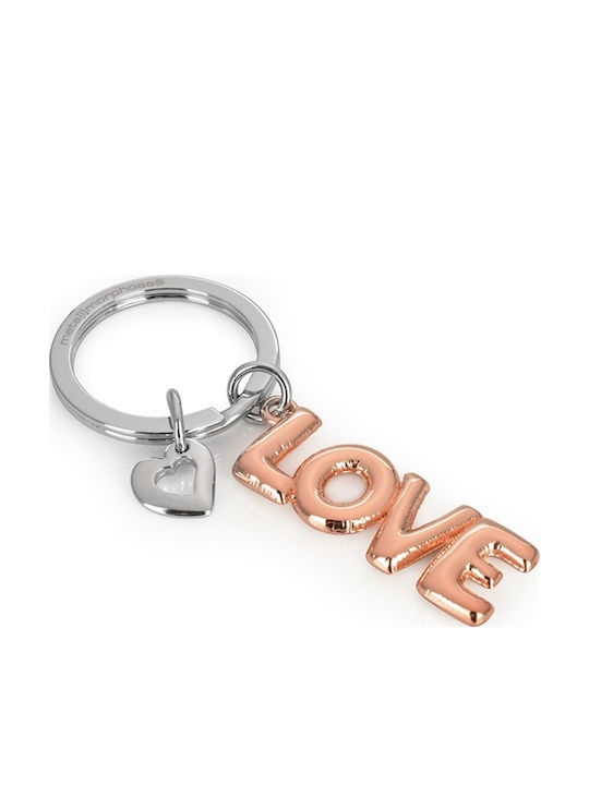 Μπρελόκ Love Balloon Letters Ροζ Χρυσό Mtm310-01