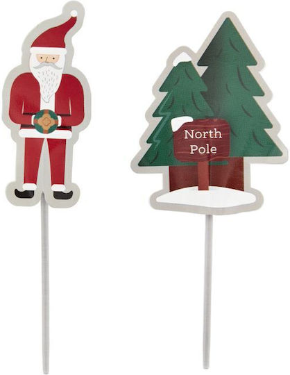 Διακοσμητικά Picks Santa & Christmas Trees 12 Τεμ – Wilton