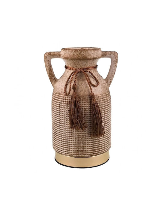 Velve Vază Decorativă Ceramică Maro 14x22cm 1buc