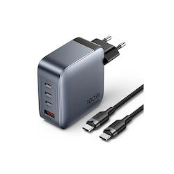 Vention TZ-FETH0-EU 100W Cable & Wall Adapter with USB-C - USB-C Vention TZ-FETH0-EU 100W Cable & Wall Adapter with USB-C - USB-C