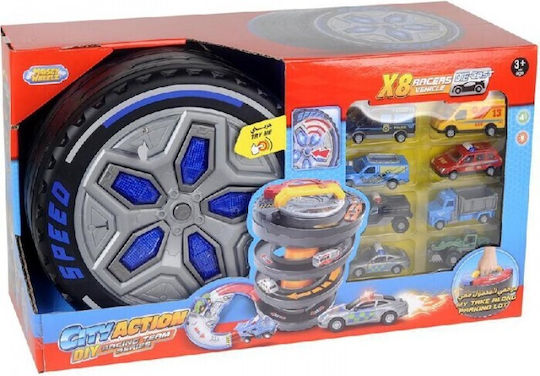 Martin Toys Πάρκινγκ Γκαράζ Ρόδα 8 Μεταλλικά Οχήματα Sk-571sb