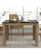 Darlen Table Dining Room Wooden Walnut - Black Marble Effect 110x72x74cm