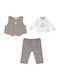 Kids' Set with Pants Winter 2pcs Beige