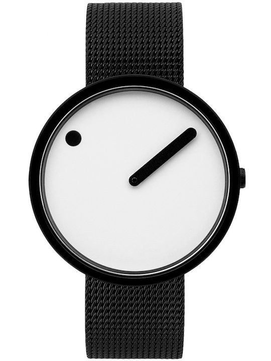 Picto Herrenuhr 34mm Batterie mit Schwarz Metallarmband