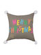 Ilis Home Gray Pillow Case Applique Design Size 45x45cm 90921 100 Polyester Without Filling