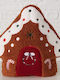 Weihnachtsdekoratives Kopfkissen Haus 28*28 Braun