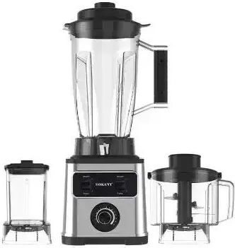Sokany Blender with Plastic Jug 3 lt 6600W Gray SK-3333