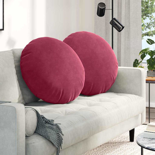 vidaXL Μαξιλάρι Καναπέ από Βελούδο Κόκκινο 29x80εκ.