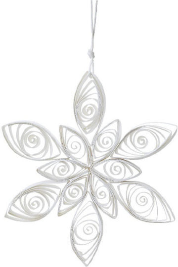 Kaemingk Crăciunesc Decorativ Suspendata Stea Hârtie Alb 12x1x12buc 1buc