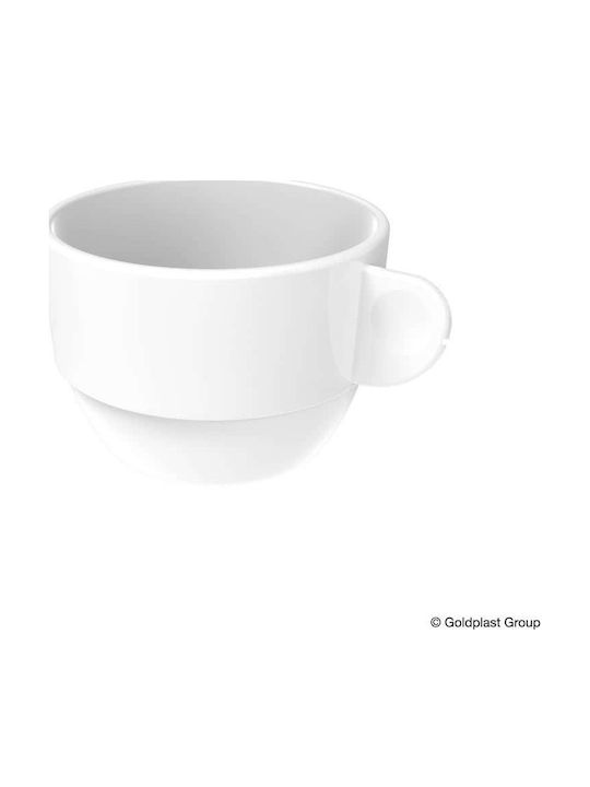 Goldplast Комплект чаши Cappuccino от Порцелан Бели 6бр