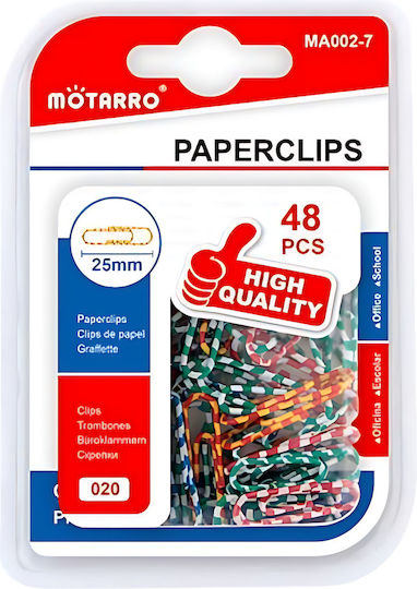 Συνδετήρες Πολύχρωμοι 25mm 48τεμ Motarro Ma002-7
