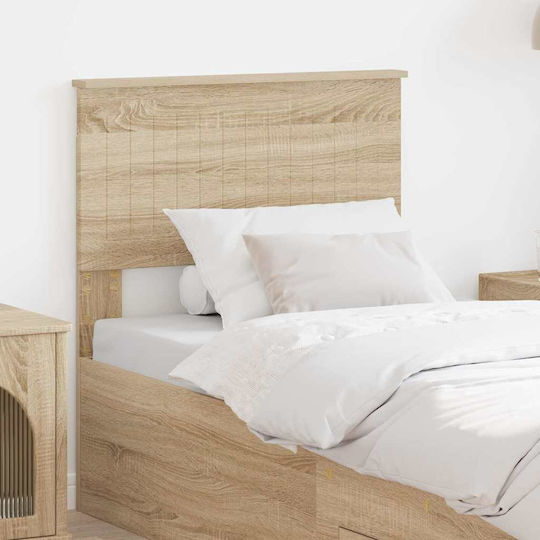 vidaXL Wooden Bed Headboard Sonoma 75x100cm