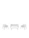 Set Salon Exterior Lounge 4 Piese Alb