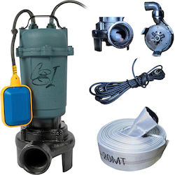 Dirty Water Pump Package Chopper Float Wqcd 2.6 Kw Includes 2" X 20 M Fire Hose 8 Bar Cobi Smart