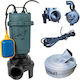 Pachet Pompă Apă Murdară Chopper cu Flotor Wqcd 2.6 Kw Include Furtun de Incendiu 2" X 20 M 8 Bar Cobi Smart