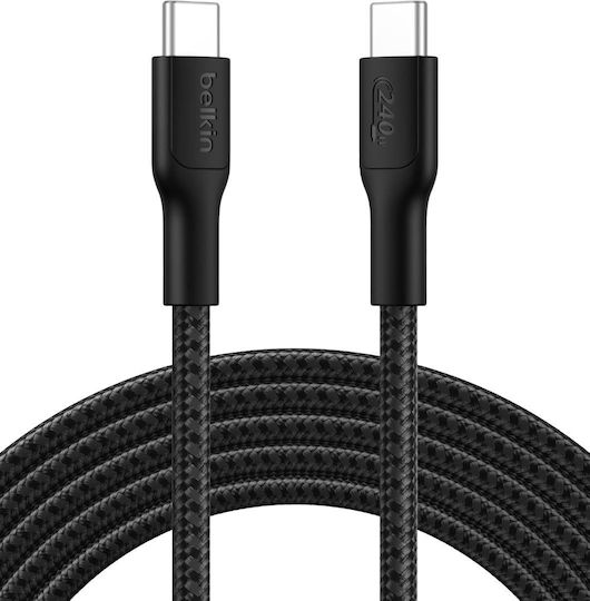 Belkin Boost↑charge Pro Cablu Braided USB-C Masculin - USB-C 240W PD Negru 3m CAB025HQ3MBK