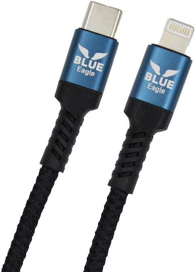 Blue Eagle Be-dccl-05 Data Cable Textile 1m Type C To Lightning Black