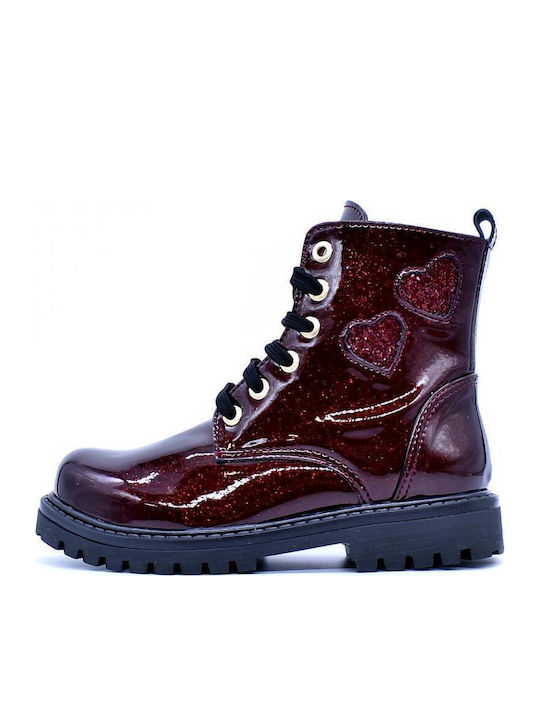 Anatomice Ghete Copii din Piele Burgundy