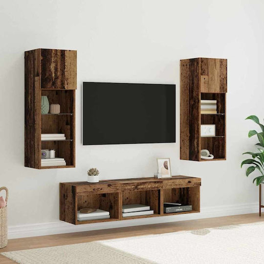 Животно помещение ТВ единица Black Beech с Осветление Д60xШ30xВ30бр