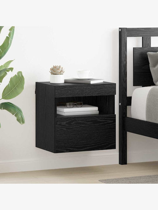 Wohnzimmer TV-Einheit Black Beech mit Beleuchtu...