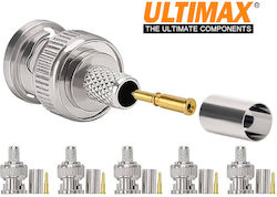 5pcs Original Ultimax Bnc Αρσ.crimp Rg174 V7001/3724