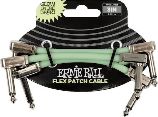 Ernie Ball 6474 Flex Angled Glow In Dark 7,62εκ 3-pack