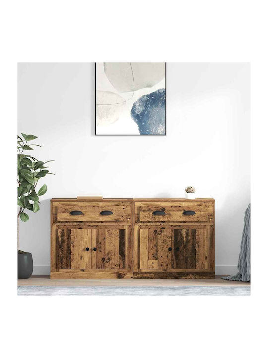 Sideboard made of Wood & Metal with Drawers Old Wood 70x35.5x67.5cm