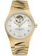 Frederique Constant Damen Uhr Automatisch mit Gold Metallarmband