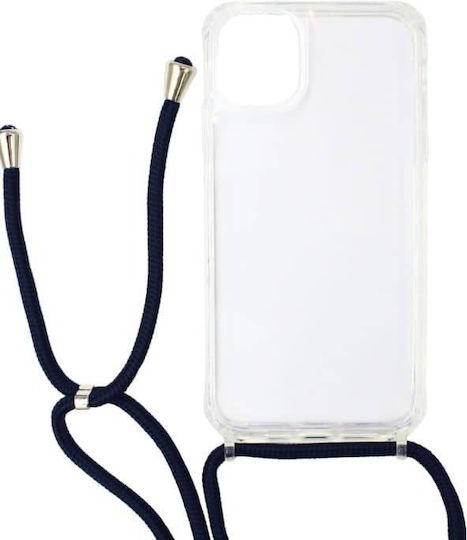 Handyhülle Für Iphone 14 Plus 15 Plus Hart Silikon Transparent Nackenriemen Schwarz